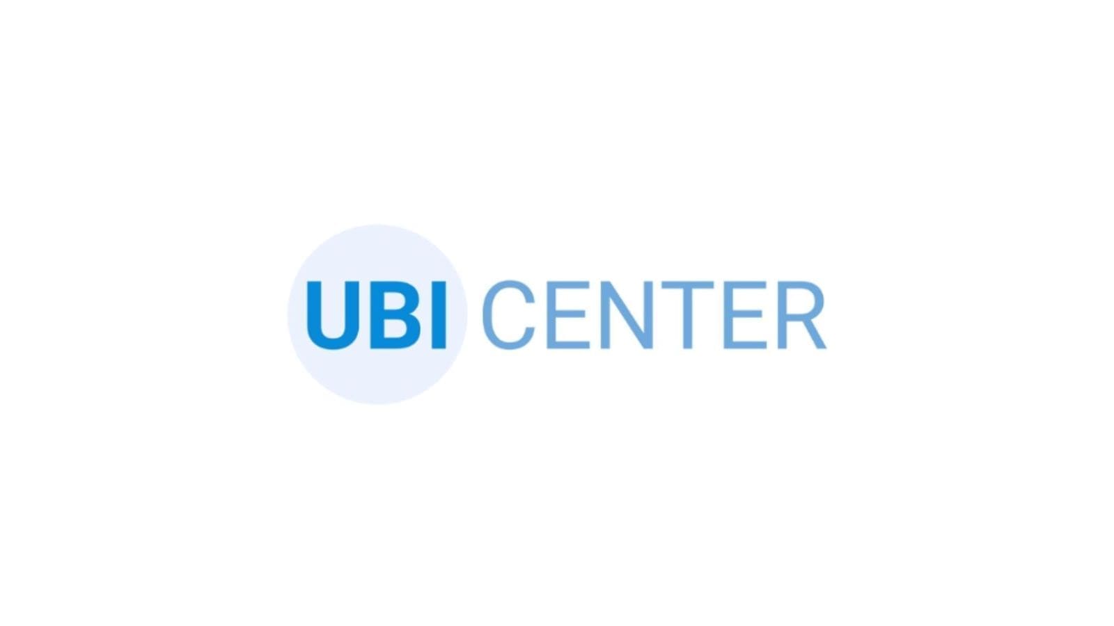 The word "UBI" in a blue circle and the word "Center" next to it.