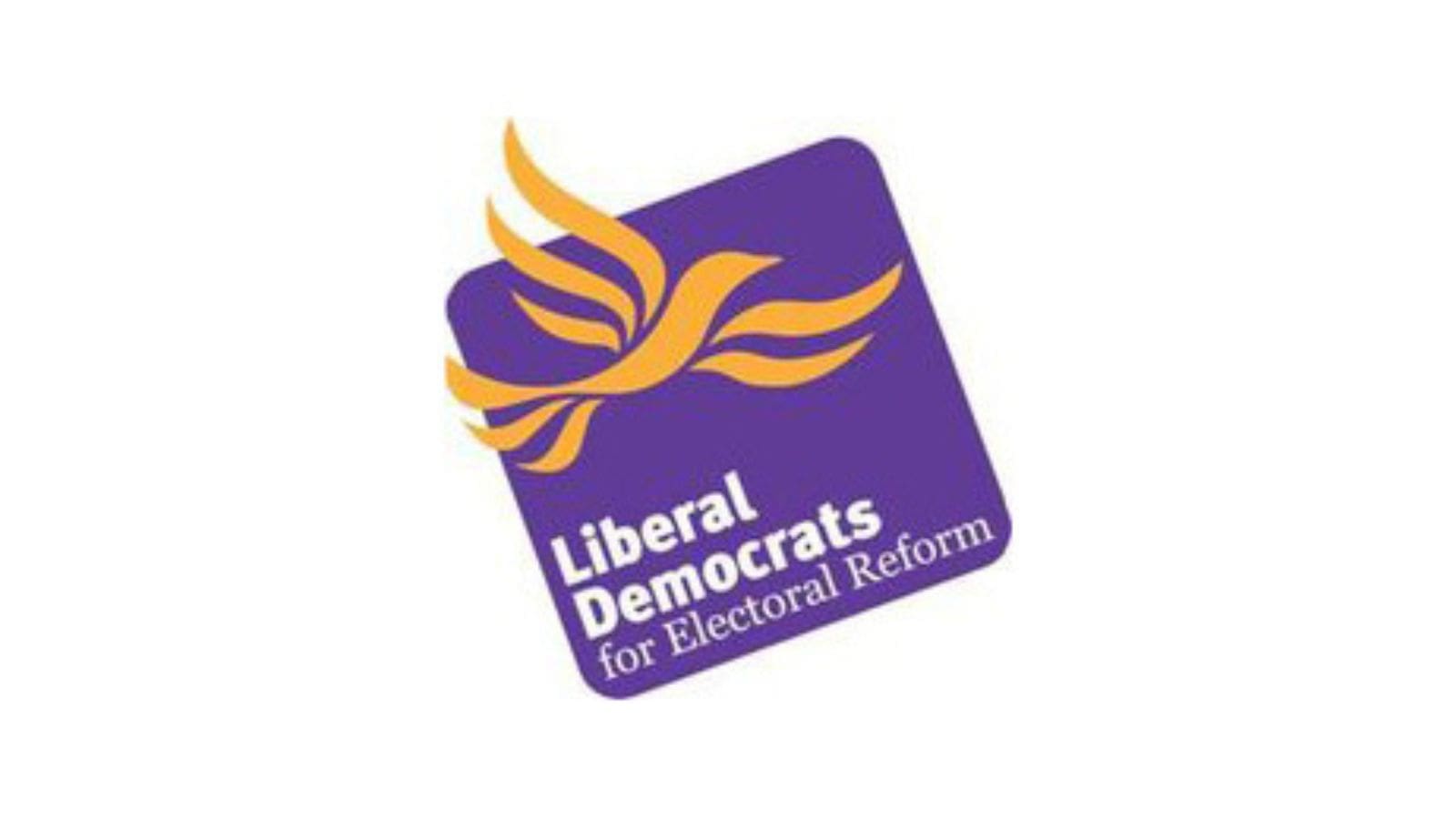 A yellow Liberal Democrat bird with a purple square around it. Under this is the words "Liberal Democrats for Electoral Reform".