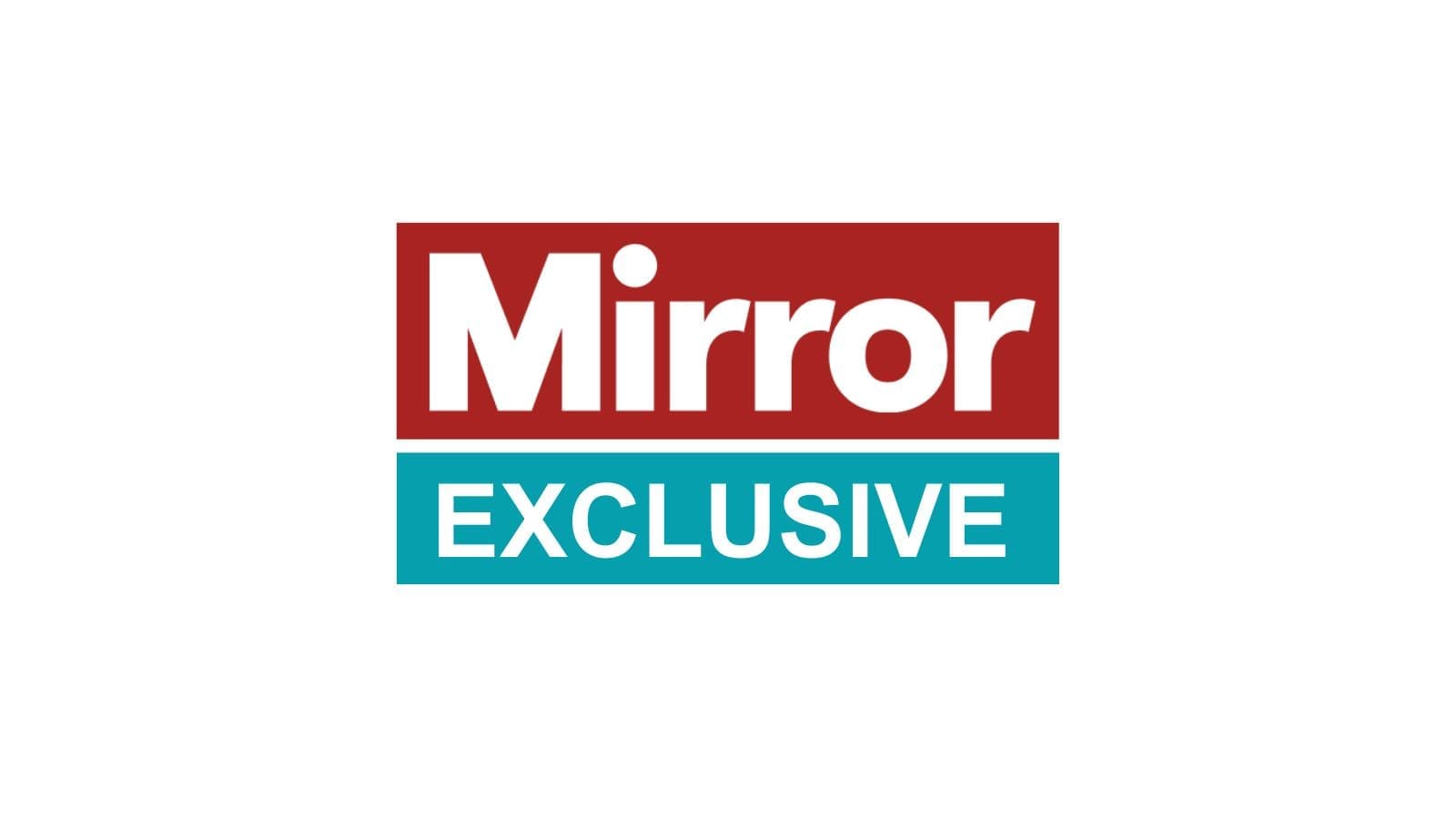 The word "Mirror" in a red box and under this the word "EXCLUSIVE" in a turquoise box.