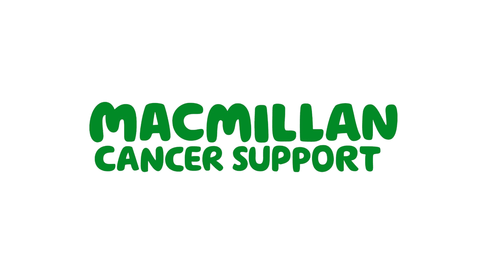 A white background with words in green writing "Macmillan cancer support."