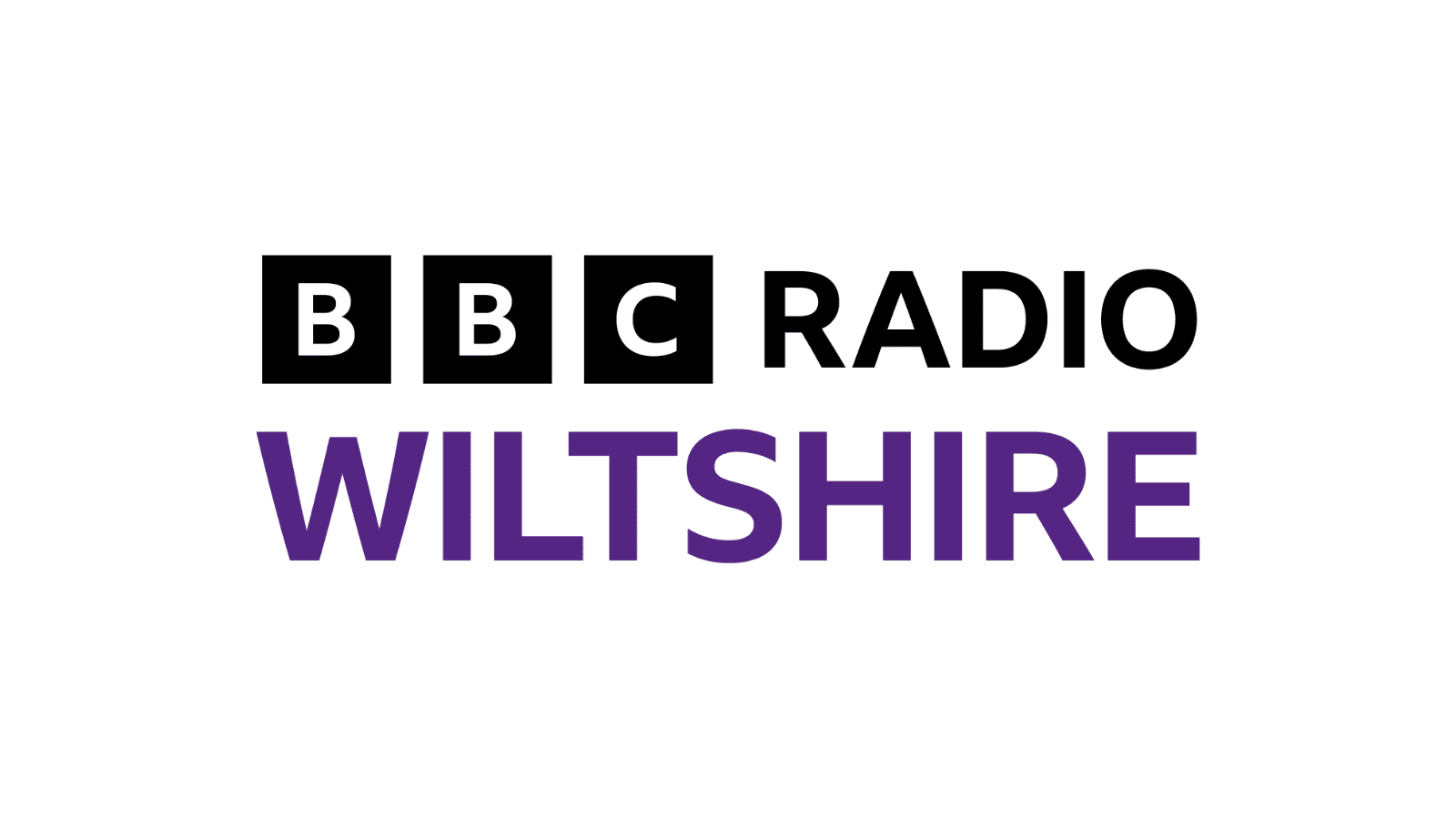 A white background with the BBC logo and the word "Radio" in black. Below this is the word "Wiltshire" in purple.