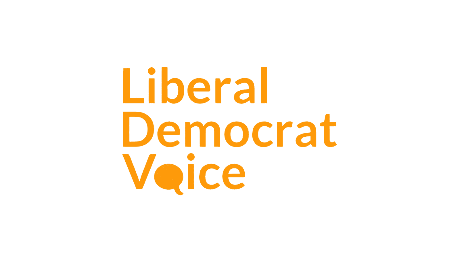 A white background with the words "Liberal Democrat Voice" with a speech mark in the "o" of "voice".