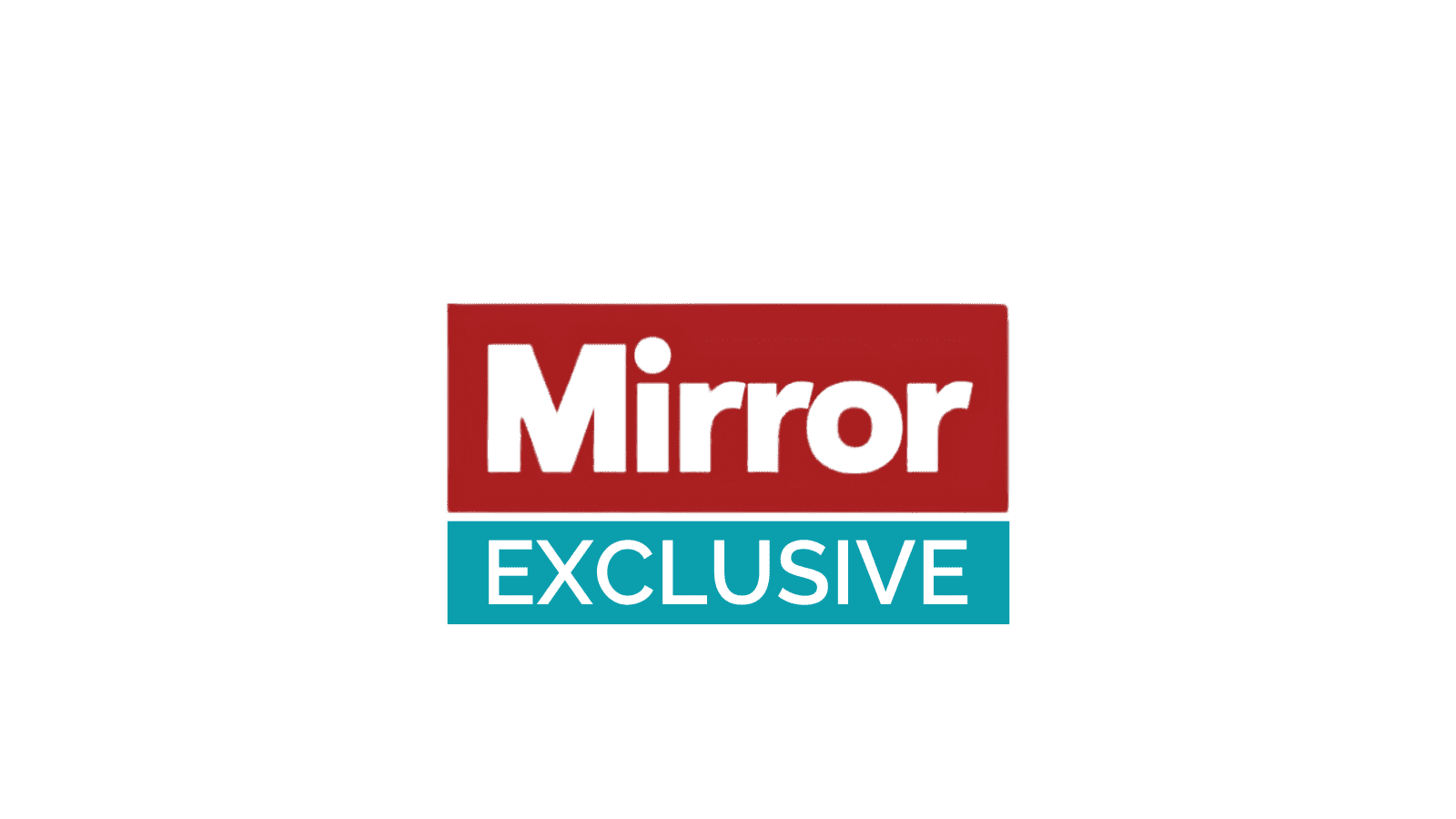 The word "Mirror" in a red box, and under this the word "EXCLUSIVE" in a turquoise box.