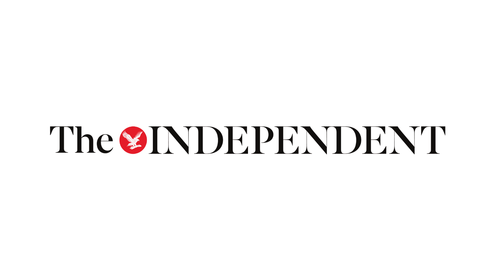 A white background with the words "The Independent" and between these words in a red circle is a bird.