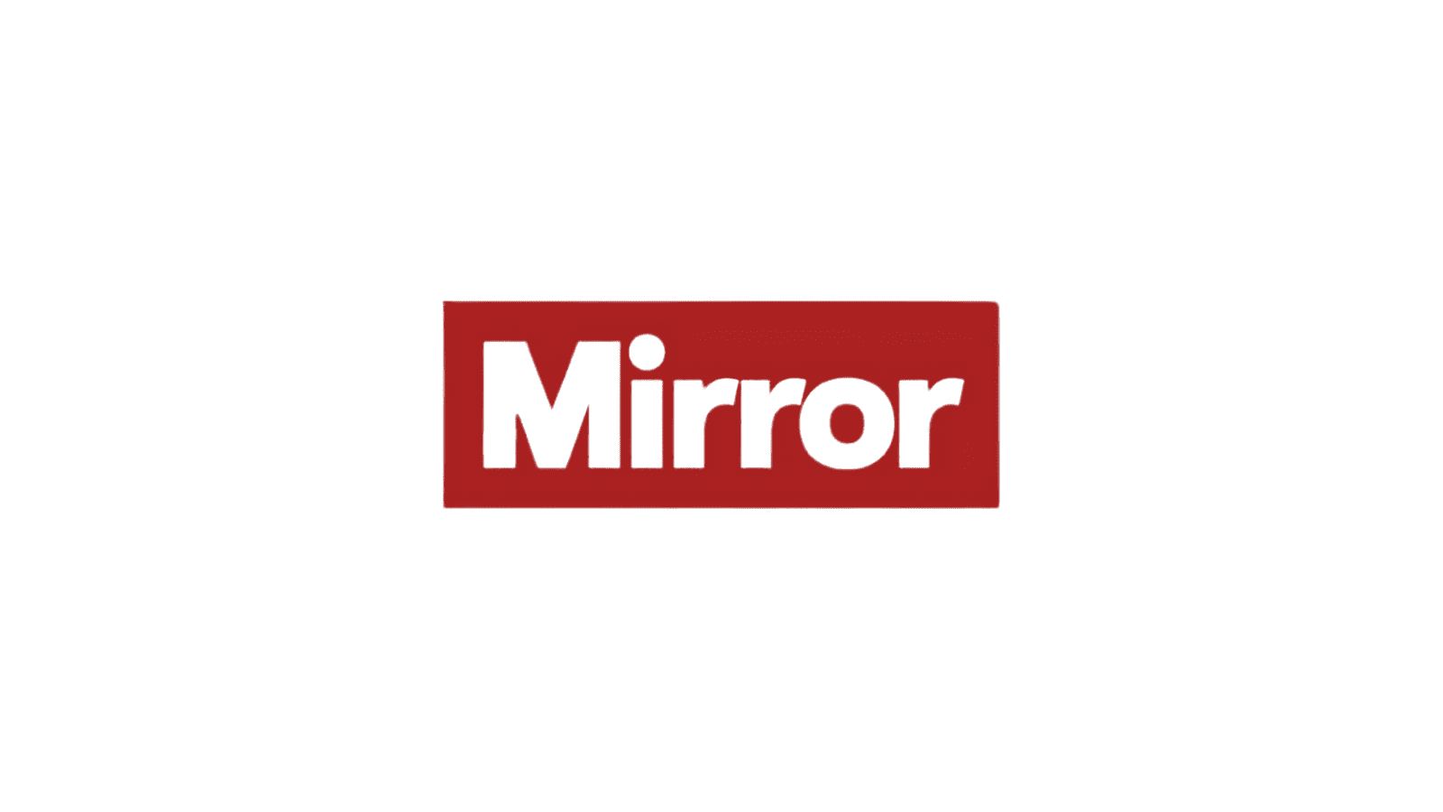A white background with a red box, and inside is the word "Mirror."